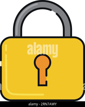 Isolated colored padlock Gaming icon Vector Stock Vector
