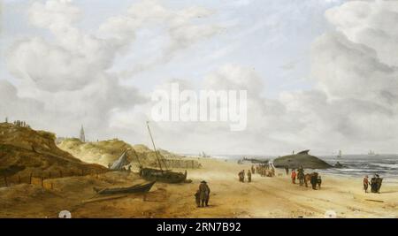 View of Scheveningen Sands 1630s by Hendrick van Anthonissen Stock Photo