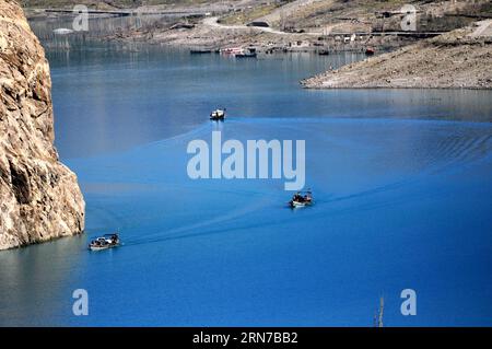 (150902) -- ATTABAD, Sept. 2, 2015 -- Photo taken on Sept. 2, 2015 shows the scenery of Attabad Lake in northern Pakistan s Attabad. The Attabad Lake was formed due to a massive landslide at Attabad village in Gilgit-Baltistan province of Pakistan in 2010. ) PAKISTAN-ATTABAD-SCENERY AhmadxKamal PUBLICATIONxNOTxINxCHN   150902 ATTABAD Sept 2 2015 Photo Taken ON Sept 2 2015 Shows The scenery of ATTABAD Lake in Northern Pakistan S ATTABAD The ATTABAD Lake what formed Due to a Massive landslide AT ATTABAD Village in Gilgit Baltistan Province of Pakistan in 2010 Pakistan ATTABAD scenery AhmadxKamal Stock Photo