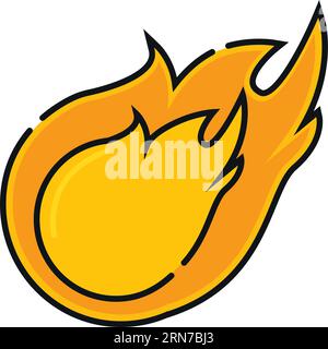 Isolated colored fire flame Gaming icon Vector Stock Vector
