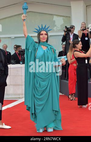 Venice, Italy. 31st Aug, 2023. VENICE, ITALY - AUGUST 31: Guest attends a red carpet for the movie 'Ferrari' at the 80th Venice International Film Festival on August 31, 2023 in Venice, Italy. Credit: dpa/Alamy Live News Stock Photo