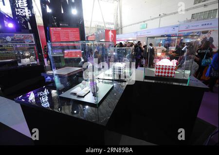 (151013) -- HARBIN, Oct. 13, 2015 -- The displaying area of enterprises from Hong Kong is seen during the second China-Russia Exposition in Harbin, northeast China s Heilongjiang Province, Oct. 13, 2015. Nearly 10,000 businessmen from 103 countries and regions attended the expo. The event will last till Oct. 16, 2015.) (zhs) CHINA-HARBIN-RUSSIA-EXPO (CN) WangxSong PUBLICATIONxNOTxINxCHN   Harbin OCT 13 2015 The displaying Area of Enterprises from Hong Kong IS Lakes during The Second China Russia Exposure in Harbin Northeast China S Heilongjiang Province OCT 13 2015 parishioners 10 000 business Stock Photo