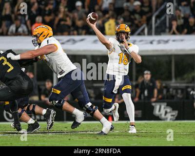 August 31, 2023: Kent State quarterback Michael Alaimo (18) during 1st half NCAA between the Kent State Golden Flashes and the UCF Knights at FBC Mortgage Stadium in Orlando, FL. Romeo T Guzman/CSM(Credit Image: © Romeo Guzman/Cal Sport Media) Stock Photo