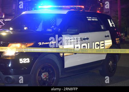 Paterson, United States. 30th Aug, 2023. Crime scene tape and Paterson police vehicles block the area surrounding the crime scene. Two people were shot in Paterson. The two victims were brought to the hospital, Wednesday evening after being shot around 8:49 PM. Multiple police vehicles and officers were present at the scene, investigating the shooting. (Photo by Kyle Mazza/SOPA Images/Sipa USA) Credit: Sipa USA/Alamy Live News Stock Photo