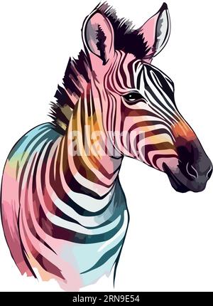 zebra African grassland safari icon Stock Vector Image & Art - Alamy