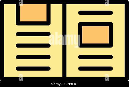 Interview report icon outline vector. Tv news. Studio camera color flat Stock Vector
