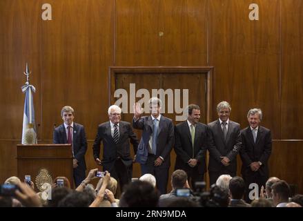 (151212) -- BUENOS AIRES, Dec. 11, 2015 -- Argentina s Finance Minister Alfonso Prat Gay (3rd L) presents his economic team in Buenos Aires, Argentina, on Dec. 11, 2015. Martin Zabala) ARGENTINA-BUENOS AIRES-ECONOMY-PRAT GAY e MARTINxZABALA PUBLICATIONxNOTxINxCHN   151212 Buenos Aires DEC 11 2015 Argentina S Finance Ministers Alfonso Prat Gay 3rd l Presents His Economic Team in Buenos Aires Argentina ON DEC 11 2015 Martin Zabala Argentina Buenos Aires Economy Prat Gay e MartinXZabala PUBLICATIONxNOTxINxCHN Stock Photo