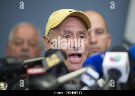 (151215) -- LOS ANGELES, Dec. 15, 2015 -- Schools Superintendent Ramon Cortines speaks to the media, in Los Angeles, the United States, on Dec. 15, 2015. All Los Angeles Unified School District (LAUSD) schools will stay closed today in response to a reported bomb threat, Schools Superintendent Ramon Cortines said. Police said the threat was called in to a School Board member. The threat is involving backpacks and packages left at campuses. The closures applied to all LAUSD campuses, around 900 of them. Los Angeles Unified School District is the second-largest school district in United States, Stock Photo