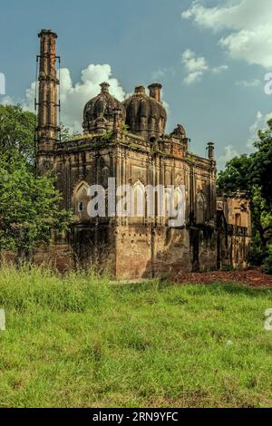 09 27 2005 Mosque at the British Residency complex in Lucknow, India of Awadh, Lucknow, Uttar Pradesh, India. Asia Stock Photo