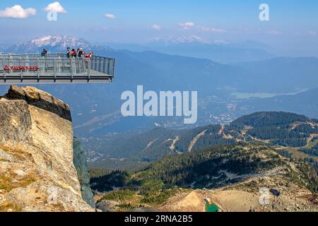 The Raven's Eye viewing platform atop Whistler Mountain Stock Photo