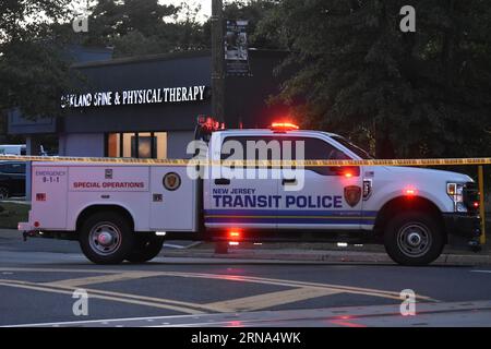 Fair Lawn, United States. 31st Aug, 2023. Sheet covers the body at the ...