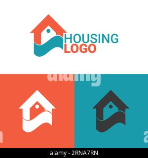 House Brand Identity Logo Design Stock Vector
