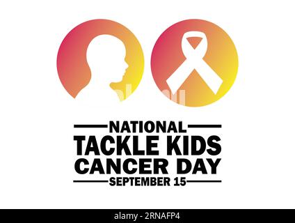 National Tackle Kids Cancer Day Vector Illustration. September 15. Suitable for greeting card, poster and banner. Stock Vector