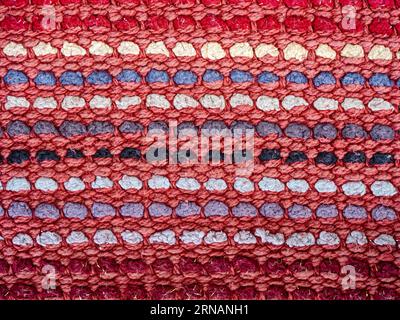 The macro detail of the woven fabric of a rug Stock Photo