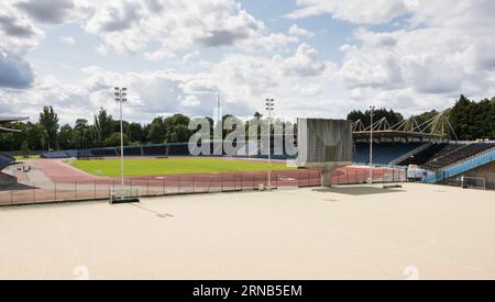 An almost deserted Crystal Palace The National Sport Centre & Athletics Stadium, Ledrington Road, London, SE19, England, U.K. Stock Photo