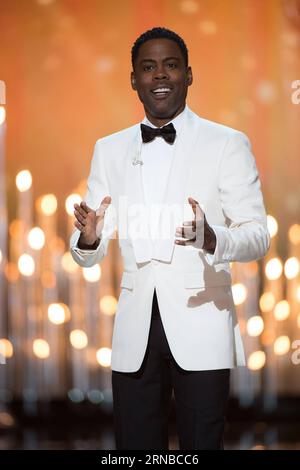 LOS ANGELES, Feb. 28, 2016 -- Chris Rock hosts the awarding ceremony of the 88th Academy Awards at the Dolby Theater in Los Angeles, the United States, on Feb. 28, 2016. ) US-LOS ANGELES-OSCARS AaronxPoole PUBLICATIONxNOTxINxCHN   Los Angeles Feb 28 2016 Chris Rock Hosts The awarding Ceremony of The 88th Academy Awards AT The Dolby Theatre in Los Angeles The United States ON Feb 28 2016 U.S. Los Angeles Oscars  PUBLICATIONxNOTxINxCHN Stock Photo