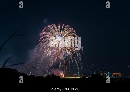 Fireworks in the sky Stock Photo