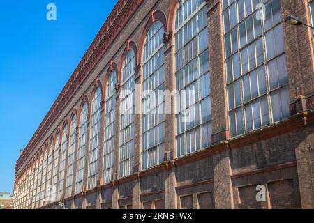 Facade of disused Lots Road Power Station in Chelsea, London Stock Photo