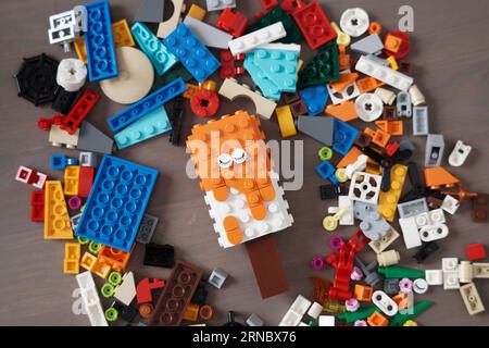 A collection of legos, Summer legos, ice cream popsicles legos. Stock Photo