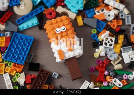A collection of legos, Summer legos, ice cream popsicles legos. Stock Photo
