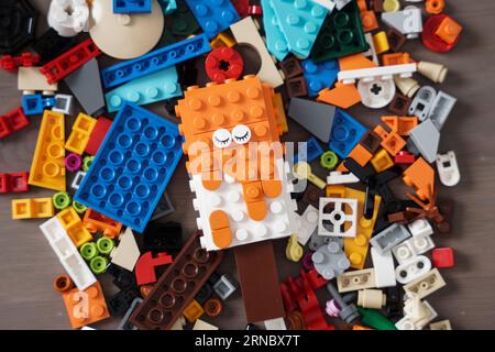 A collection of legos, Summer legos, ice cream popsicles legos. Stock Photo