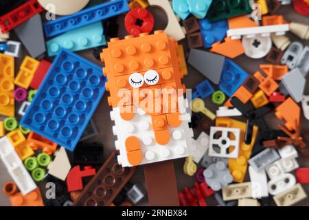 A collection of legos, Summer legos, ice cream popsicles legos. Stock Photo