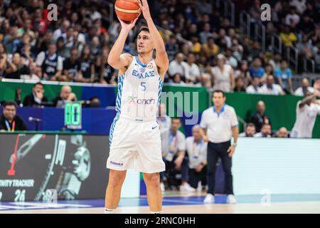 Manila, Philippines. 30th Aug, 2023. Giannoulis Larentzakis of Greece seen in action during the second game of the group phase of the FIBA Basketball World Cup 2023 between Greece and the New Zealand at the Mall of Asia Arena-Manila. Final score; Greece 83:74 New Zealand. Credit: SOPA Images Limited/Alamy Live News Stock Photo