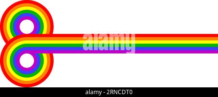 lgbt horizontal rainbow logo 8 infinity multicolored stripes template company Stock Vector