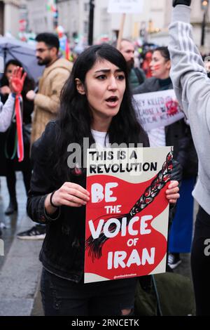 Trafalgar Square, London, UK. 5th Nov 2022. Protesters gather to show their anger at the death of Mahsa Amini. Credit Mark Lear / Alamy Stock Photo Stock Photo