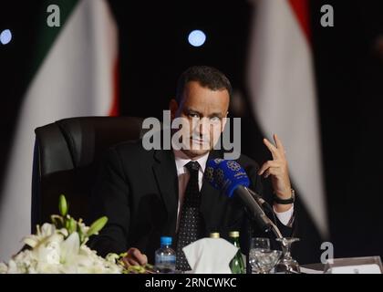 United Nations Special Envoy to Yemen Ismail Ould Cheikh Ahmed attends a press conference at Kuwait s information ministry in Kuwait City, Kuwait on April 22, 2016.) KUWAIT-UN SPECIAL ENVOY TO YEMEN-PRESS CONFERENCE NoufalxIbrahim PUBLICATIONxNOTxINxCHN   United Nations Special Envoy to Yemen Ismail Ould Cheikh Ahmed Attends a Press Conference AT Kuwait S Information Ministry in Kuwait City Kuwait ON April 22 2016 Kuwait UN Special Envoy to Yemen Press Conference NoufalxIbrahim PUBLICATIONxNOTxINxCHN Stock Photo