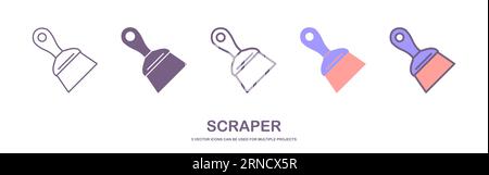 Scraper Icon Logo Vector Symbol. spatula icon vector illustration Stock Vector