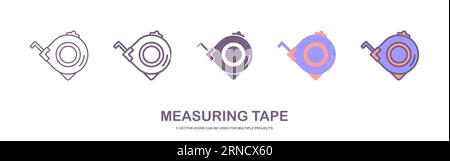 measuring tape tool icon image. vector illustration. Stock Vector