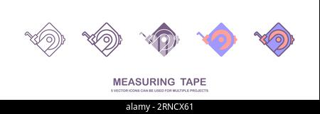 measuring tape tool icon image. vector illustration. Stock Vector