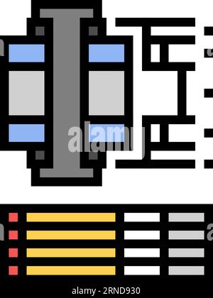 tolerance analysis mechanical engineer color icon vector illustration ...
