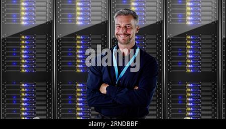 Data Center Maintenance Service Engineer. Technology Solution Stock Photo