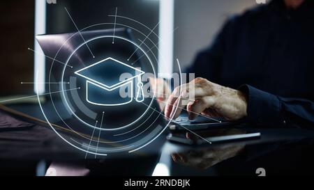 Digital Training Course And Online Business Technology Stock Photo