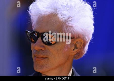 (160516) -- CANNES, May 16, 2016 -- Director Jim Jarmusch poses on red carpet while arriving for the screening of the film Paterson in competition at the 69th Cannes Film Festival in Cannes, France, May 16, 2016. ) FRANCE-CANNES-FILM FESTIVAL-PATERSON-RED CARPET JinxYu PUBLICATIONxNOTxINxCHN   160516 Cannes May 16 2016 Director Jim Jarmusch Poses ON Red Carpet while arriving for The Screening of The Film Paterson in Competition AT The 69th Cannes Film Festival in Cannes France May 16 2016 France Cannes Film Festival Paterson Red Carpet JinxYu PUBLICATIONxNOTxINxCHN Stock Photo
