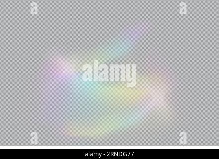 prism rainbow light. Overlay light effect.Stock vector illustration in realistic style. Stock Vector
