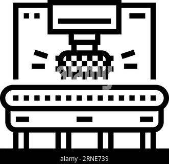 surface finishing manufacturing engineer line icon vector illustration ...