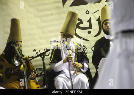 (160617) -- CAIRO, June 16, 2016 -- Egyptian musicians perform at a traditional Sufi dance show during the holy fasting month of Ramadan in Old Cairo, June 16, 2016. ) EGYPT-CAIRO-CULTURE-TANOURA-SUFI DANCE AhmedxGomaa PUBLICATIONxNOTxINxCHN   160617 Cairo June 16 2016 Egyptian Musicians perform AT a Traditional Sufi Dance Show during The Holy fasting Month of Ramadan in Old Cairo June 16 2016 Egypt Cairo Culture Tanoura Sufi Dance AhmedxGomaa PUBLICATIONxNOTxINxCHN Stock Photo