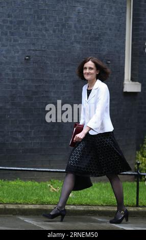 (160627) -- LONDON, June 27, 2016 -- Theresa Villiers, Secretary of State for Northern Ireland, arrives for a cabinet meeting at 10 Downing Street in London, Britain, June 27, 2016. British Prime Minister David Cameron chaired an emergency cabinet meeting on Monday morning, after Britain had voted to leave the European Union. ) (zjy) BRITAIN-LONDON-BREXIT-CABINET MEETING HanxYan PUBLICATIONxNOTxINxCHN   160627 London June 27 2016 Theresa Villiers Secretary of State for Northern Ireland arrives for a Cabinet Meeting AT 10 Downing Street in London Britain June 27 2016 British Prime Ministers Dav Stock Photo
