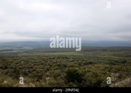 (160710) -- NAIROBI, July 10, 2016 -- Photo taken on July 9, 2016 shows a view of the Mount Longonot National Park and part of the Great Rift Valley near Nairobi, capital of Kenya. Mount Longonot is the highest volcanic mountain in the Great Rift Valley, about 2,800 meters above sea level. The dormant stratovolcano is one of the youngest volcanoes in the world, formed from one of the colossal eruptions which became known as the Great Rift Valley. ) KENYA-NAIROBI-MOUNT LONGONOT PanxSiwei PUBLICATIONxNOTxINxCHN   Nairobi July 10 2016 Photo Taken ON July 9 2016 Shows a View of The Mount  National Stock Photo