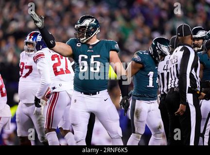 Philadelphia Eagles' Landon Dickerson runs onto the field before an NFL  football game against the New York Giants, Sunday, Dec. 26, 2021, in  Philadelphia. (AP Photo/Matt Rourke Stock Photo - Alamy