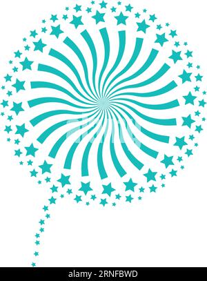 Blue light firework. Celebration sky show icon Stock Vector