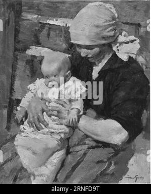 Mutter und Kind (In der Sonne) circa 1921 by Hermann Groeber Stock Photo