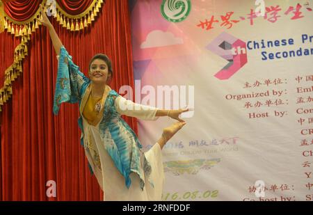 (160802) -- DHAKA, Aug. 2, 2016 -- A student takes part in the 9th Chinese Proficiency Competition for Foreign Secondary School Students organized by the Chinese Embassy in Dhaka, Bangladesh, on Aug. 2, 2016. A total of 90 students from a number of institutions including Bangladesh s Dhaka University and North-South University attended the competition. ) (lr) BANGLADESH-DHAKA-CHINESE PROFICIENCY COMPETITION SharifulxIslam PUBLICATIONxNOTxINxCHN   160802 Dhaka Aug 2 2016 a Student Takes Part in The 9th Chinese Proficiency Competition for Foreign Secondary School Students Organized by The Chines Stock Photo