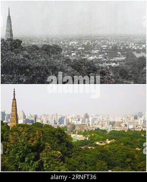 (160823) -- BEIJING, Aug. 23, 2016 () -- Combined photo shows the Baochu Pagoda in Hangzhou, capital of east China s Zhejiang Province. The G20 Summit will be held on Sept. 4-5 in Hangzhou, dubbed paradise on earth with a history of over 2,200 years. (The file photo and the lower photo were taken by Wang Qiuhang in 1972 and 2016.) () (mp) CHINA-ZHEJIANG-HANGZHOU-SCENERY-CHANGES (CN) Xinhua PUBLICATIONxNOTxINxCHN   160823 Beijing Aug 23 2016 Combined Photo Shows The Baochu Pagoda in Hangzhou Capital of East China S Zhejiang Province The G20 Summit will Be Hero ON Sept 4 5 in Hangzhou dubbed Par Stock Photo