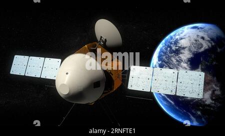 China präsentiert Pläne für unbemannte Marsmission (160823) -- BEIJING, Aug. 23, 2016 () -- Picture released on Aug. 23, 2016 by lunar probe and space project center of Chinese State Adiministration of Science, Technology and Industry for National Defence shows the concept portraying what the Mars probe would look like. Image of China s Mars rover was also released Tuesday. () (yxb) CHINA-BEIJING-MARS ROVER(CN) Xinhua PUBLICATIONxNOTxINxCHN   China presents Plans for unmanned Mars mission 160823 Beijing Aug 23 2016 Picture released ON Aug 23 2016 by Lunar Sample and Space Project Center of Chi Stock Photo