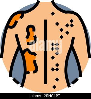 rash skin lesions disease symptom color icon vector illustration Stock ...