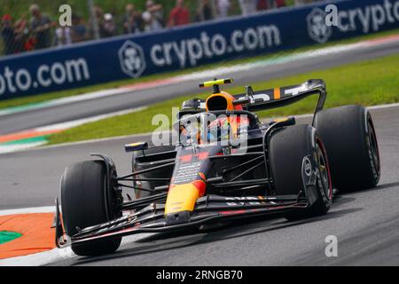 Sergio Perez of Mexico driving the (11) Oracle Red Bull Racing RB19 during the Formula 1 Pirelli Italian Grand Prix 2023 on September 1st, 2023 in Monza, Italy. Credit: Luca Rossini/E-Mage/Alamy Live News Stock Photo